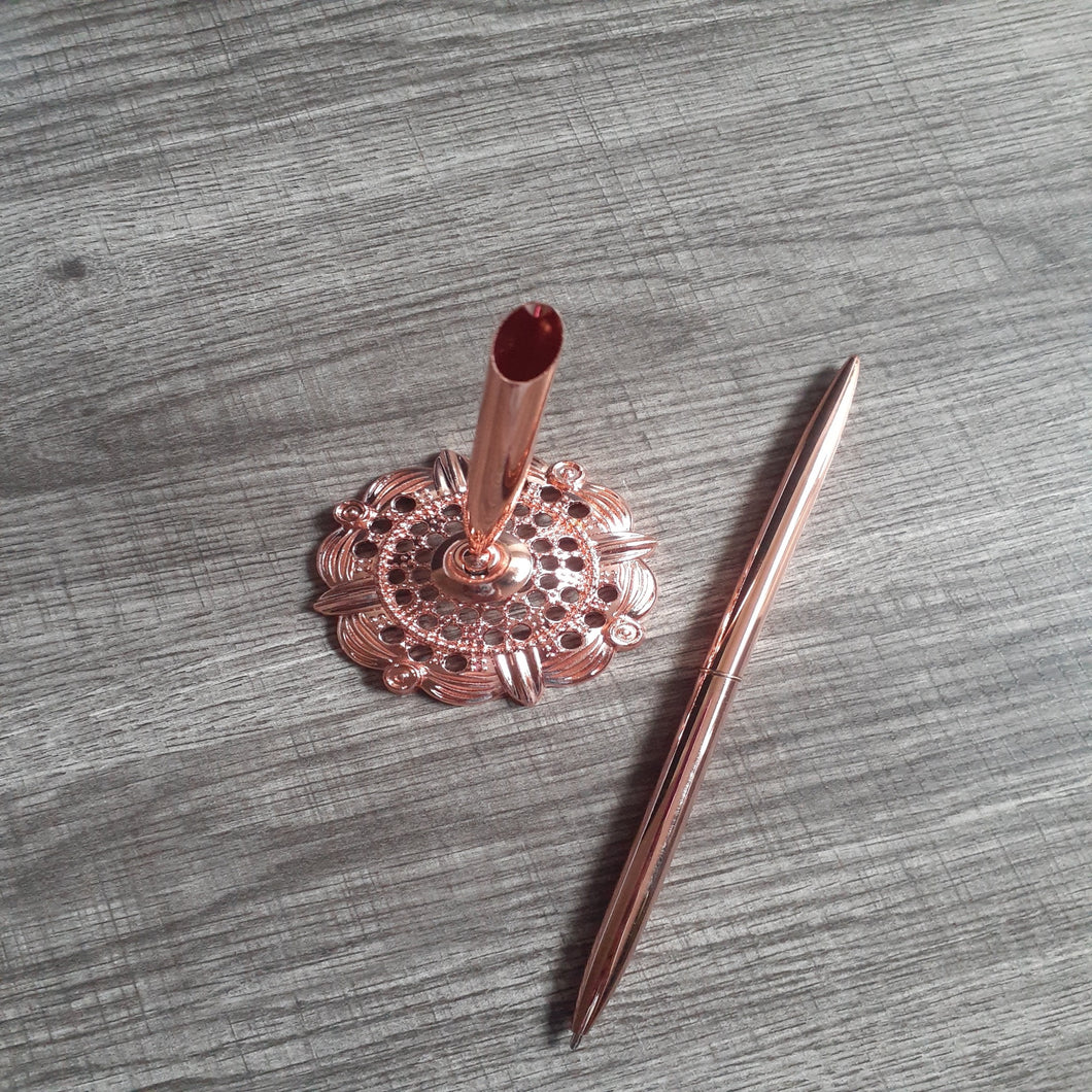 Rose Gold Stand Table Pen