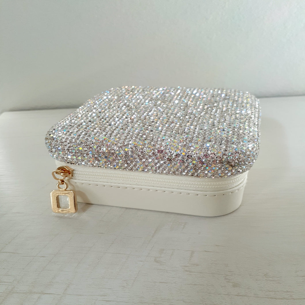 Rhinestone Travel Jewelry Box